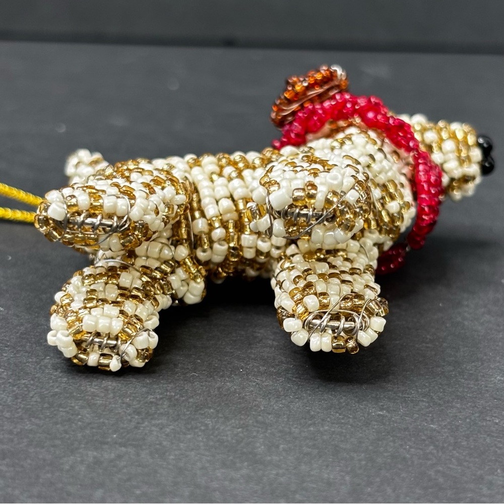 NWT ANTHROPOLOGIE Beaded Dog Ornament DOODLE - Picture 8 of 10